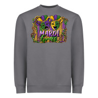 Storm mardi gras mask with leopard background Heavyweight Sweatshirt - RanaPortraitStore