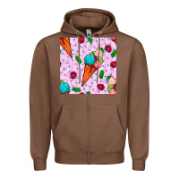 Chestnut ice cream seamless pattern Zipper Hoodie - BundleAndBundleShop