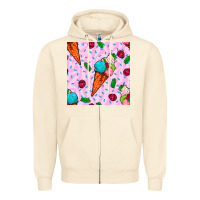Sandshell ice cream seamless pattern Zipper Hoodie - BundleAndBundleShop