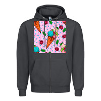 Smoke ice cream seamless pattern Zipper Hoodie - BundleAndBundleShop