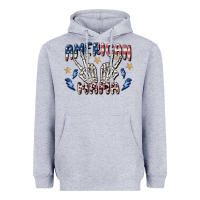 Heather Grey american mama Heavyweight Hoodie - MaliasSmallBusiness