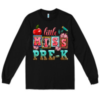 Black little miss pre k Long Sleeve Tee - AdoDesignShop