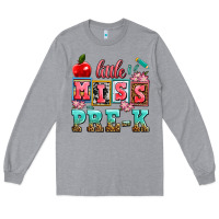Heather Grey little miss pre k Long Sleeve Tee - AdoDesignShop
