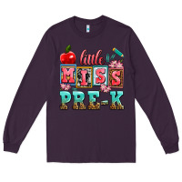 Plum little miss pre k Long Sleeve Tee - AdoDesignShop