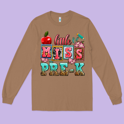 Little Miss Pre K Long Sleeve Tee Designed By Adodesignshop