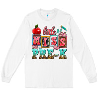 White little miss pre k Long Sleeve Tee - AdoDesignShop