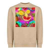 Fruits Leopard Tie Dye Seamless Pattern Heavyweight Sweatshirt | Teevron