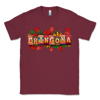 Burgundy chingona Classic Tee - AdoDesignShop