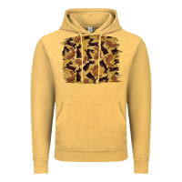 Vintage Mustard Bunny Pattern Vintage Hoodie - RanaPortraitStore