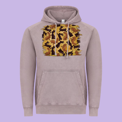 Vintage Hoodie Bunny Pattern