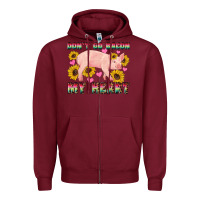 Burgundy western don't go bacon my heart pig Zipper Hoodie - Artiststas