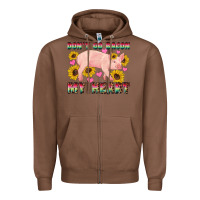 Chestnut western don't go bacon my heart pig Zipper Hoodie - Artiststas