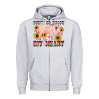 Heather Grey western don't go bacon my heart pig Zipper Hoodie - Artiststas