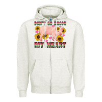 Oatmeal Heather western don't go bacon my heart pig Zipper Hoodie - Artiststas