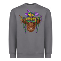 Storm mardi gras mask highland cow Heavyweight Sweatshirt - RanaPortraitStore