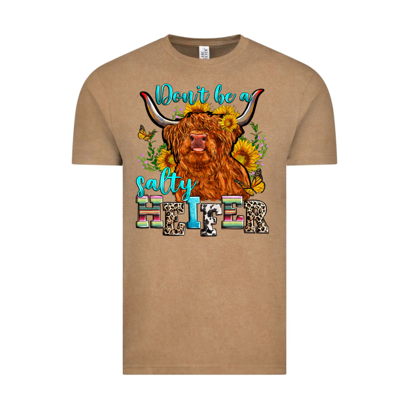 Don't Be A Salty Heifer Vintage Tee by Zillion Design Studio | Teevron