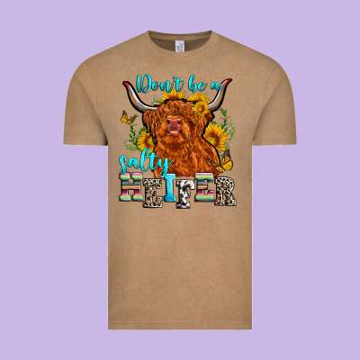 Don't Be A Salty Heifer Vintage Tee Designed By Zillion Design Studio