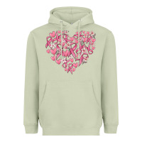 Matcha breast cancer awareness heart Heavyweight Hoodie - MaliasSmallBusiness