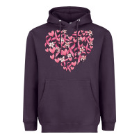 Plum breast cancer awareness heart Heavyweight Hoodie - MaliasSmallBusiness