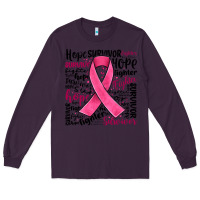 Plum breast cancer ribbon Long Sleeve Tee - JahusDesignShop