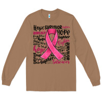 Toasted Coconut breast cancer ribbon Long Sleeve Tee - JahusDesignShop