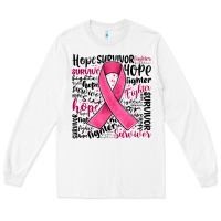 White breast cancer ribbon Long Sleeve Tee - JahusDesignShop