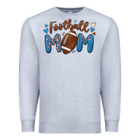 Heather Grey football mom Premium Sweatshirt - MaliasSmallBusiness