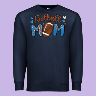 Football Mom Premium Sweatshirt Designed By Maliassmallbusiness