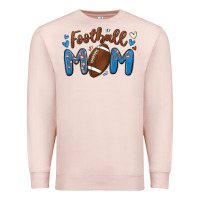 Pale Pink football mom Premium Sweatshirt - MaliasSmallBusiness
