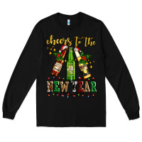Black cheers to the new year with beers Long Sleeve Tee - AdoDesignShop