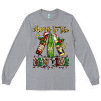Heather Grey cheers to the new year with beers Long Sleeve Tee - AdoDesignShop
