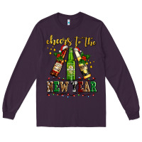 Plum cheers to the new year with beers Long Sleeve Tee - AdoDesignShop