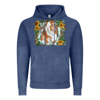 Vintage Denim Bunny With Flower Leopard Vintage Hoodie - RanaPortraitStore