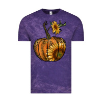 Cloud Purple pumpkin with sunflower Vintage Tee - RanaPortraitStore
