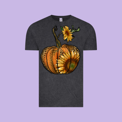 Pumpkin With Sunflower Vintage Tee Designed By Ranaportraitstore