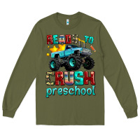 Army Green ready to school crush preschool Long Sleeve Tee - AdoDesignShop