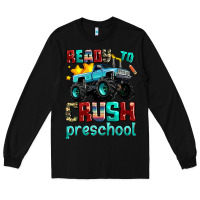 Black ready to school crush preschool Long Sleeve Tee - AdoDesignShop