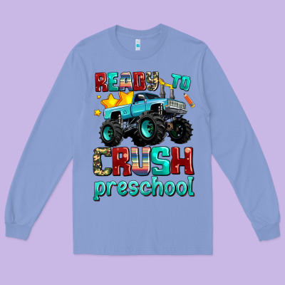 Ready To School Crush Preschool Long Sleeve Tee Designed By Adodesignshop