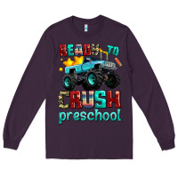 Plum ready to school crush preschool Long Sleeve Tee - AdoDesignShop