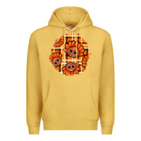 Antique Gold Thanksgiving Turkey With Tartan Patch Premium Hoodie - BundleAndBundleShop