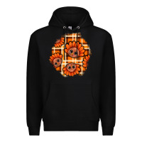 Black Thanksgiving Turkey With Tartan Patch Premium Hoodie - BundleAndBundleShop