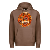 Chestnut Thanksgiving Turkey With Tartan Patch Premium Hoodie - BundleAndBundleShop