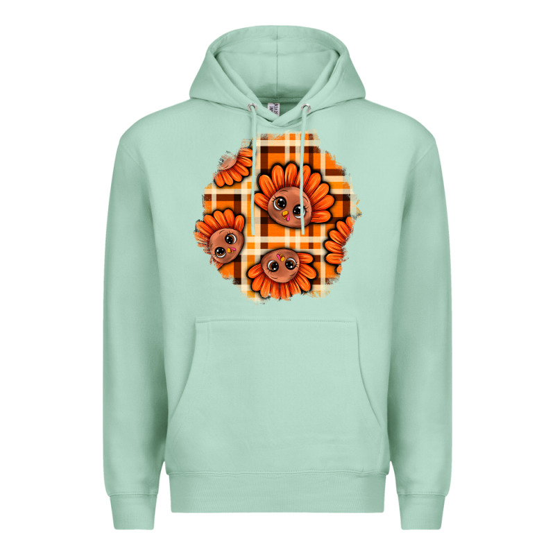Thanksgiving Turkey With Tartan Patch Premium Hoodie by BundleAndBundleShop | Teevron