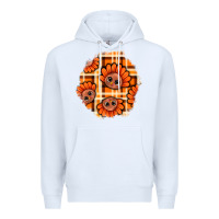 White Thanksgiving Turkey With Tartan Patch Premium Hoodie - BundleAndBundleShop