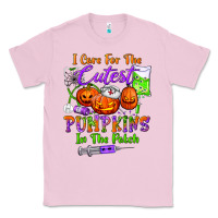 Bubblegum Pink i care for the cutest pumpkins in the patch Classic Tee - BundleAndBundleShop