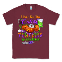 Burgundy i care for the cutest pumpkins in the patch Classic Tee - BundleAndBundleShop
