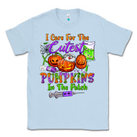 Dusty Blue i care for the cutest pumpkins in the patch Classic Tee - BundleAndBundleShop