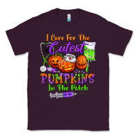 Plum i care for the cutest pumpkins in the patch Classic Tee - BundleAndBundleShop