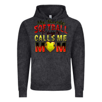 Vintage Black my favorite softball player calls me mom Vintage Hoodie - Zillion Design Studio