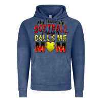 Vintage Denim my favorite softball player calls me mom Vintage Hoodie - Zillion Design Studio